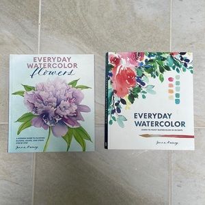 Set of two watercolor tutorial books by Jenna Rainey